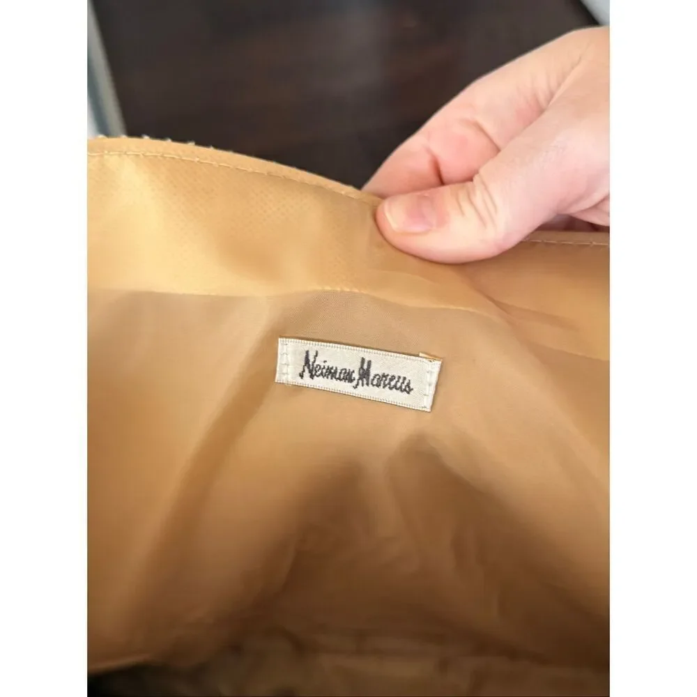 Neiman Marcus Gold Faux Leather Mandala Tote Bag